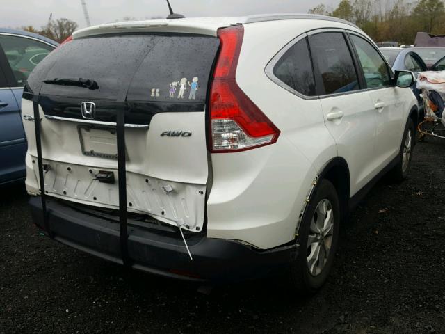 5J6RM4H76EL018314 - 2014 HONDA CR-V EXL WHITE photo 4