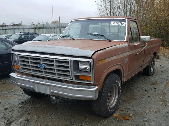 2FTCF15NXCCA77905 - 1986 FORD PICK UP BROWN photo 2