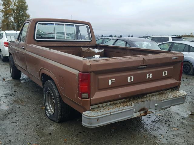 2FTCF15NXCCA77905 - 1986 FORD PICK UP BROWN photo 3