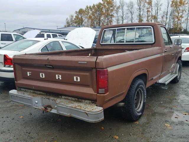 2FTCF15NXCCA77905 - 1986 FORD PICK UP BROWN photo 4