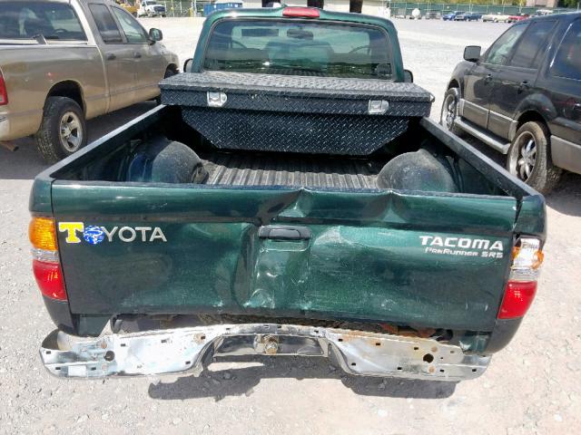 5TENM92NX2Z041231 - 2002 TOYOTA TACOMA PRE GREEN photo 6