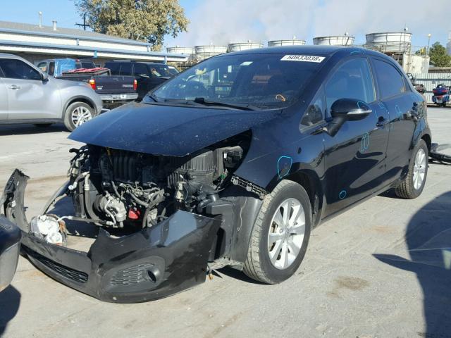 KNADN5A30D6106506 - 2013 KIA RIO EX BLACK photo 2