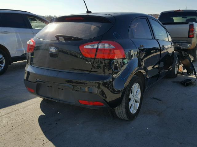 KNADN5A30D6106506 - 2013 KIA RIO EX BLACK photo 4