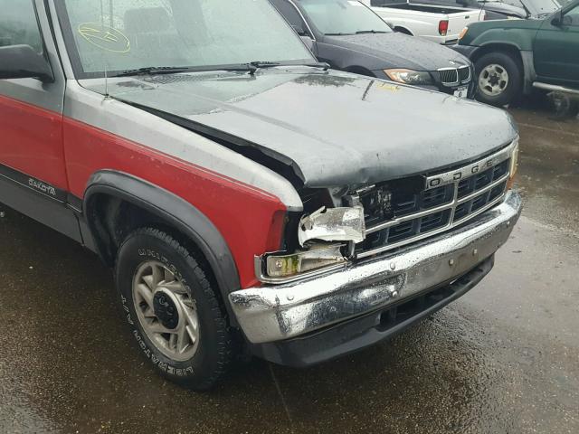 1B7FL26XXNS580371 - 1992 DODGE DAKOTA GRAY photo 9