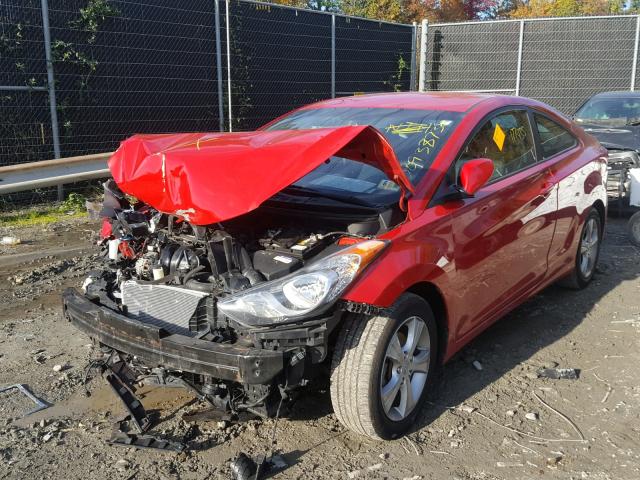 KMHDH6AEXDU007314 - 2013 HYUNDAI ELANTRA CO RED photo 2