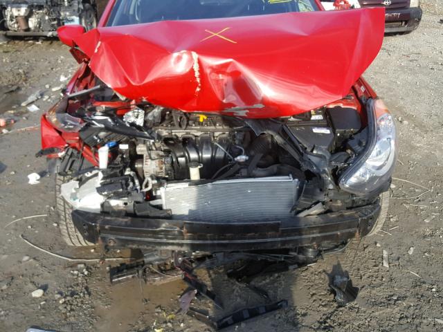 KMHDH6AEXDU007314 - 2013 HYUNDAI ELANTRA CO RED photo 7