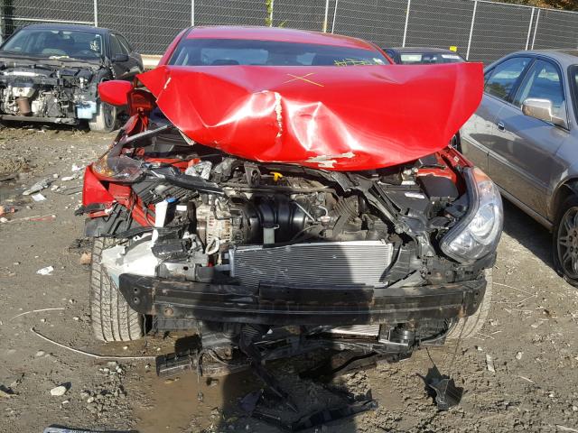 KMHDH6AEXDU007314 - 2013 HYUNDAI ELANTRA CO RED photo 9