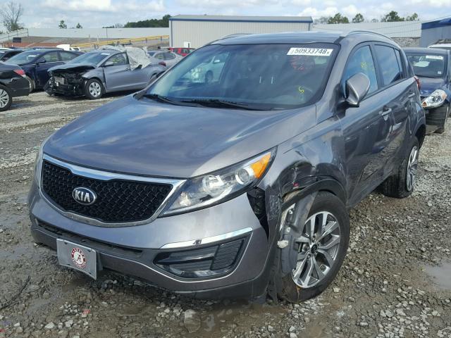 KNDPB3AC0E7656300 - 2014 KIA SPORTAGE B GRAY photo 2