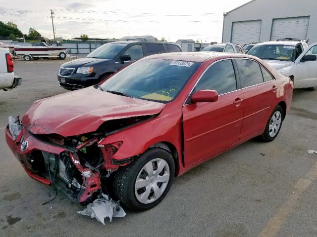 JTNBE46K773104953 - 2007 TOYOTA CAMRY CE RED photo 2