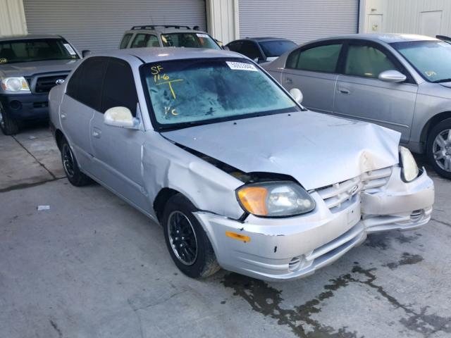 KMHCG45C44U533207 - 2004 HYUNDAI ACCENT GL SILVER photo 1