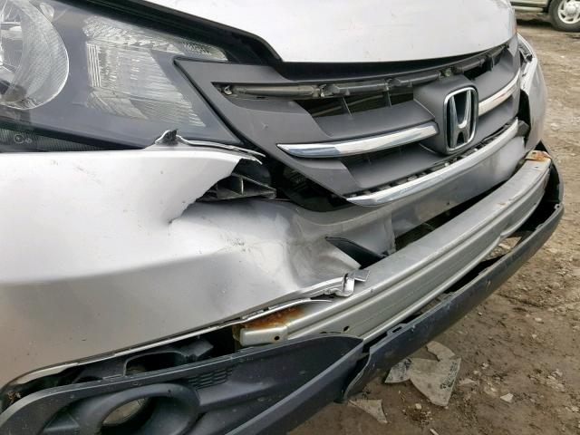 2HKRM4H73CH107698 - 2012 HONDA CR-V EXL SILVER photo 9