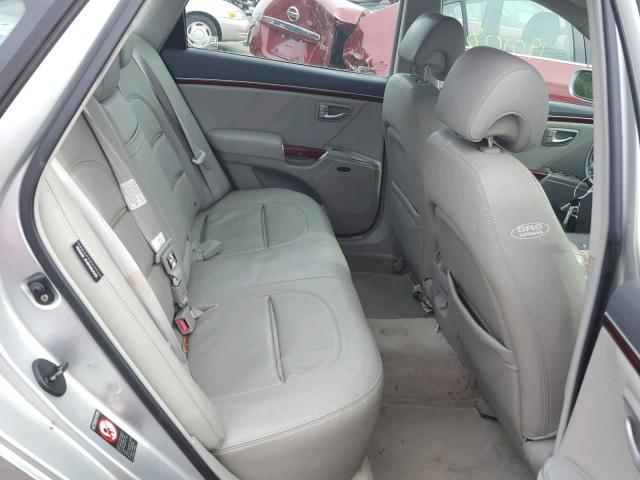 KMHFC46F67A222904 - 2007 HYUNDAI AZERA SE SILVER photo 6