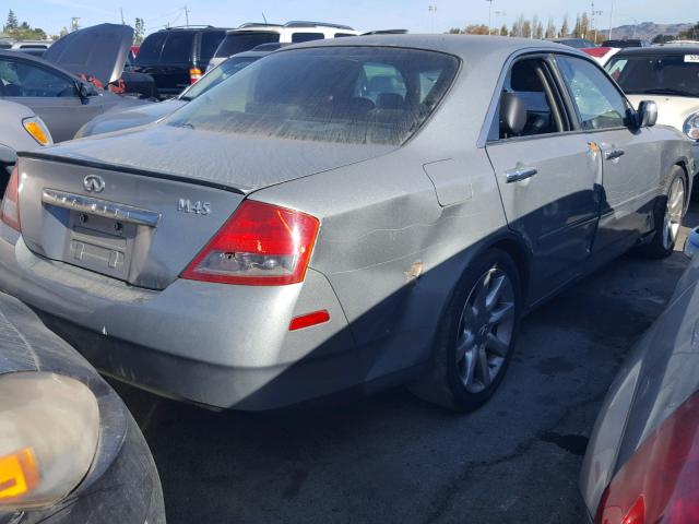 JNKAY41E13M003757 - 2003 INFINITI M45 GRAY photo 4