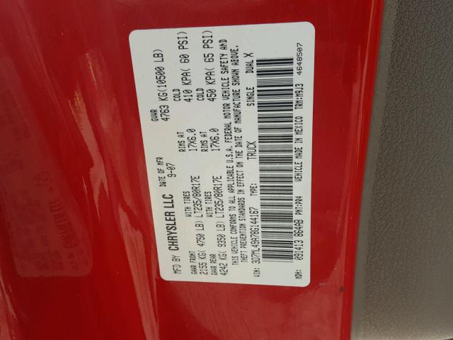 3D7ML49A78G144167 - 2008 DODGE RAM 3500 RED photo 10