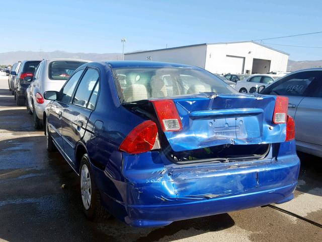 2HGES16484H593738 - 2004 HONDA CIVIC DX BLUE photo 3