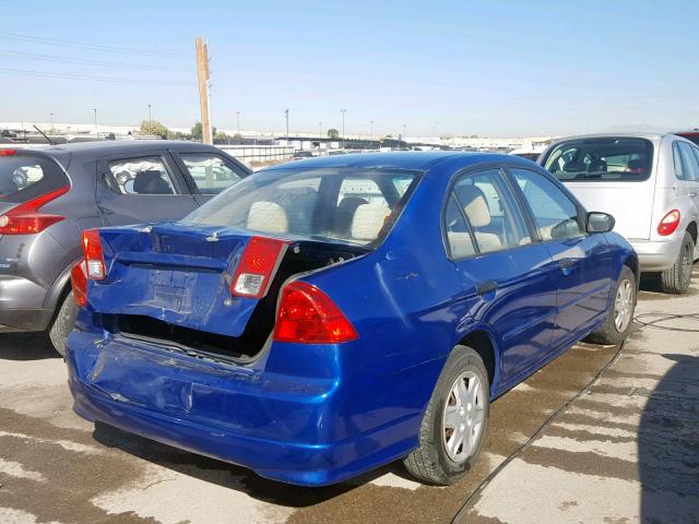 2HGES16484H593738 - 2004 HONDA CIVIC DX BLUE photo 4