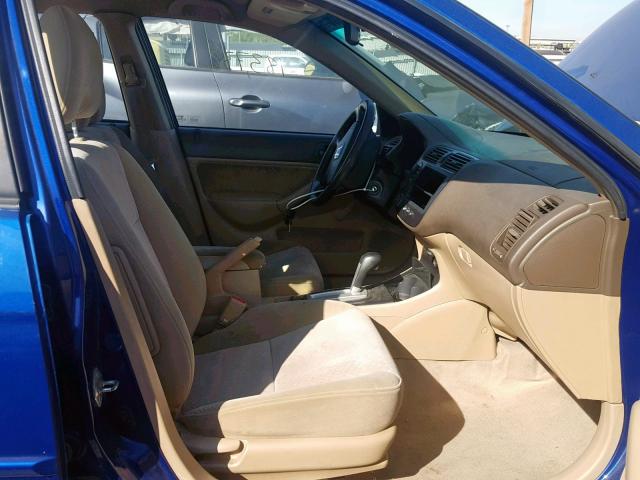 2HGES16484H593738 - 2004 HONDA CIVIC DX BLUE photo 5