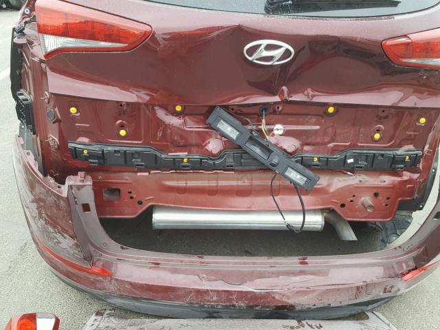 KM8J3CA41HU510839 - 2017 HYUNDAI TUCSON LIM MAROON photo 9