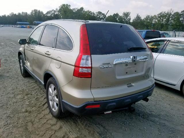 JHLRE38788C045938 - 2008 HONDA CR-V EXL GOLD photo 3