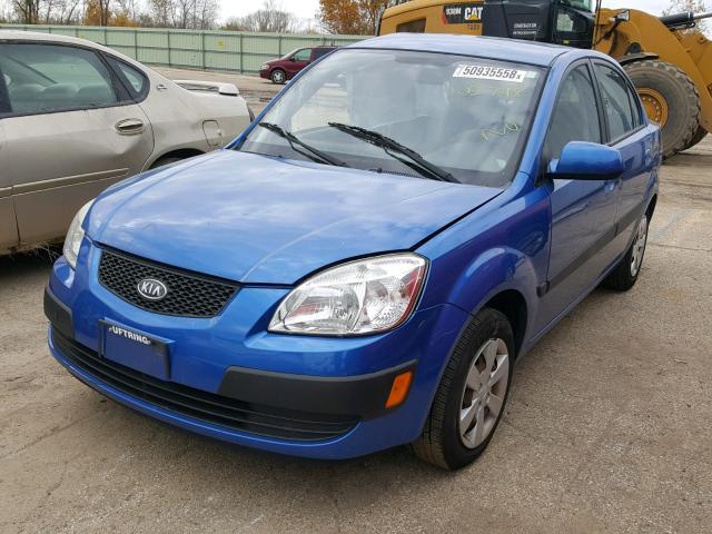 KNADE223196533343 - 2009 KIA RIO BASE BLUE photo 2