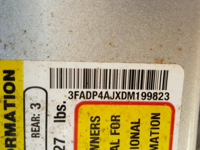 3FADP4AJXDM199823 - 2013 FORD FIESTA S SILVER photo 10