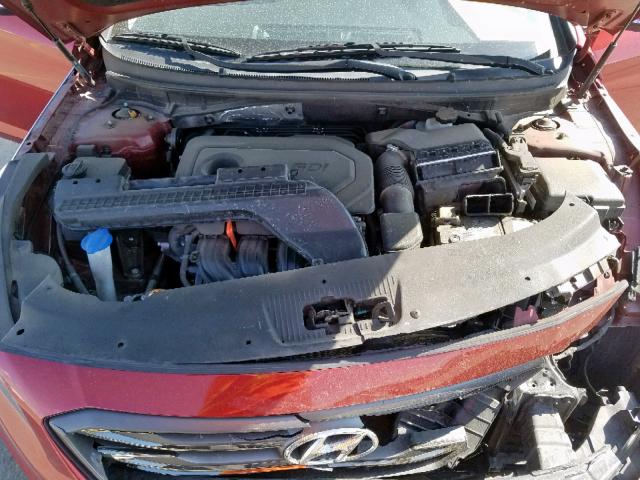 5NPE34AF7FH029384 - 2015 HYUNDAI SONATA SPO RED photo 7