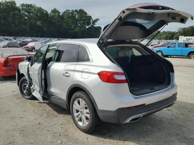 2LMPJ6JRXJBL36699 - 2018 LINCOLN MKX PREMIE SILVER photo 3