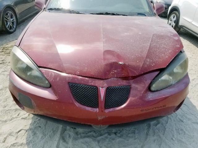 2G2WR524151135579 - 2005 PONTIAC GRAND PRIX RED photo 7