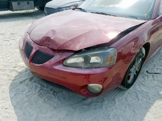 2G2WR524151135579 - 2005 PONTIAC GRAND PRIX RED photo 9