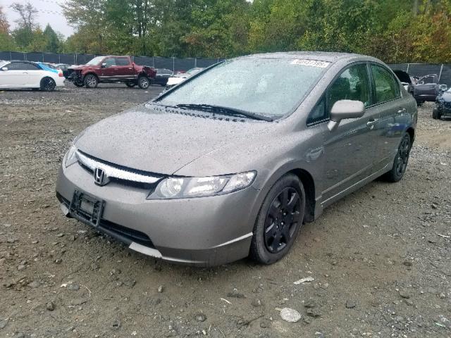 1HGFA16567L029626 - 2007 HONDA CIVIC LX GRAY photo 2