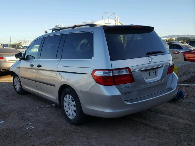 5FNRL38207B101699 - 2007 HONDA ODYSSEY LX GRAY photo 3