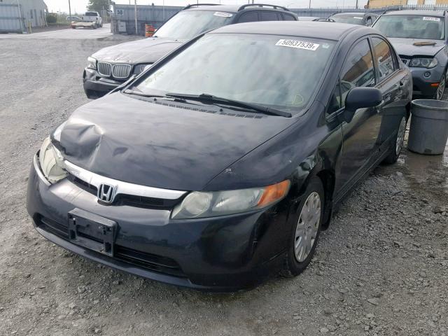 2HGFA16218H106844 - 2008 HONDA CIVIC DX BLACK photo 2