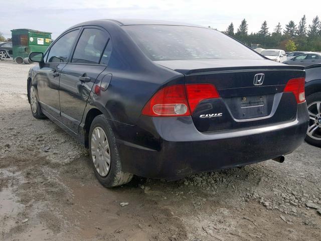 2HGFA16218H106844 - 2008 HONDA CIVIC DX BLACK photo 3