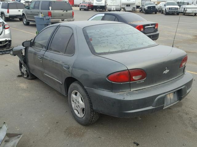 1G1JC524927215761 - 2002 CHEVROLET CAVALIER B GREEN photo 3