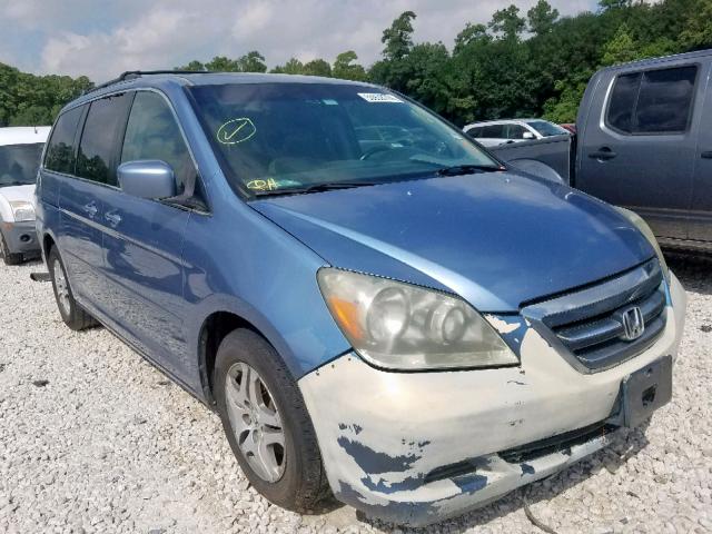 5FNRL387X6B075168 - 2006 HONDA ODYSSEY EX BLUE photo 1