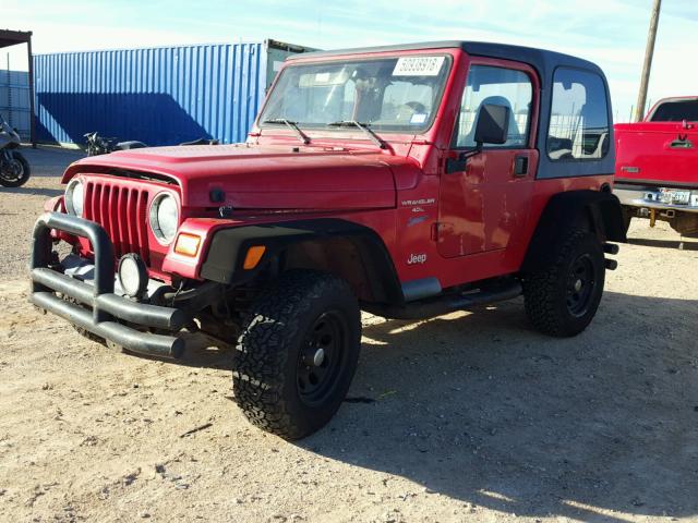 1J4FY19S4VP485345 - 1997 JEEP WRANGLER / RED photo 2