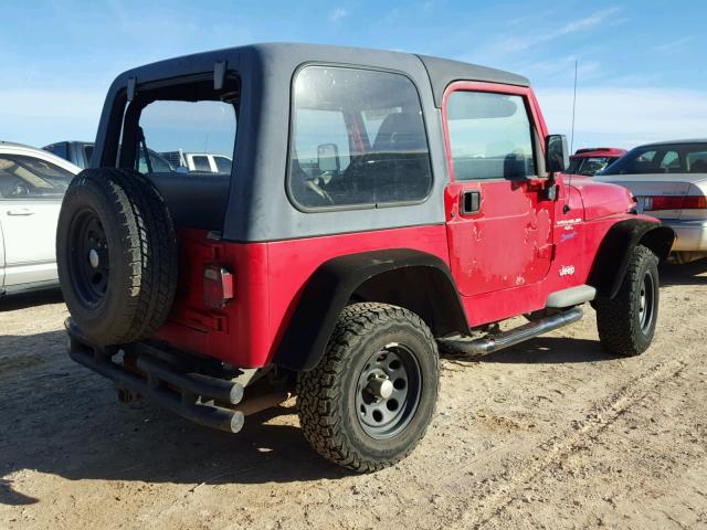 1J4FY19S4VP485345 - 1997 JEEP WRANGLER / RED photo 4