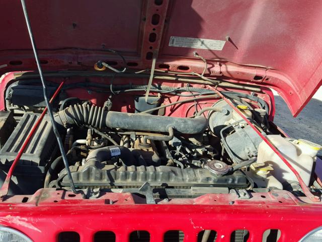 1J4FY19S4VP485345 - 1997 JEEP WRANGLER / RED photo 7