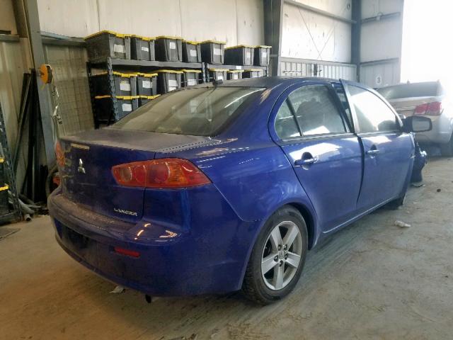 JA3AU26U98U022032 - 2008 MITSUBISHI LANCER ES BLUE photo 4