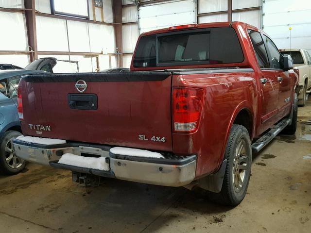 1N6AA0EC8DN301982 - 2013 NISSAN TITAN S RED photo 4