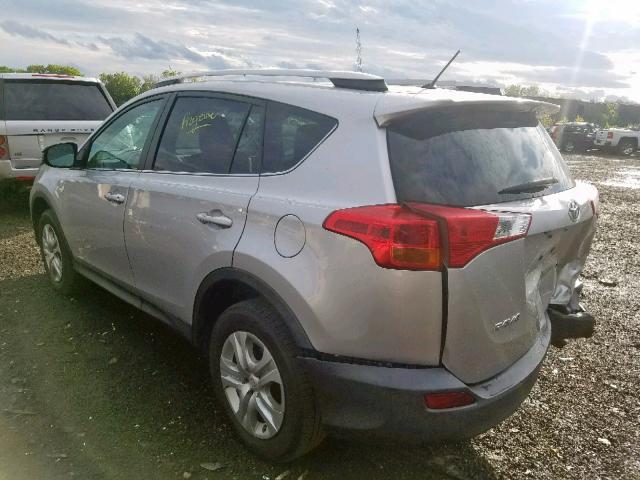 2T3BFREV4EW194342 - 2014 TOYOTA RAV4 LE SILVER photo 3