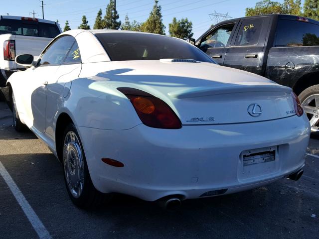 JTHFN48Y120019073 - 2002 LEXUS SC 430 WHITE photo 3