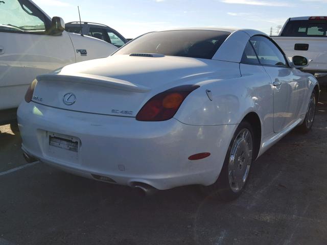 JTHFN48Y120019073 - 2002 LEXUS SC 430 WHITE photo 4