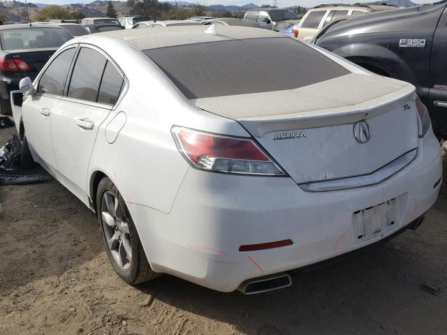 19UUA8F55CA017067 - 2012 ACURA TL WHITE photo 3