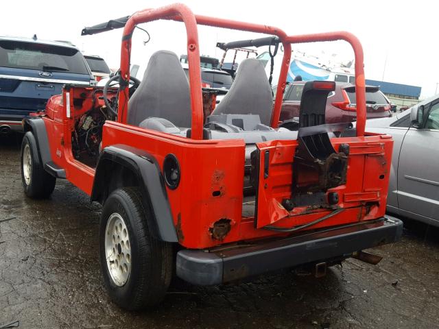 1J4FY29P7VP534832 - 1997 JEEP WRANGLER / RED photo 3