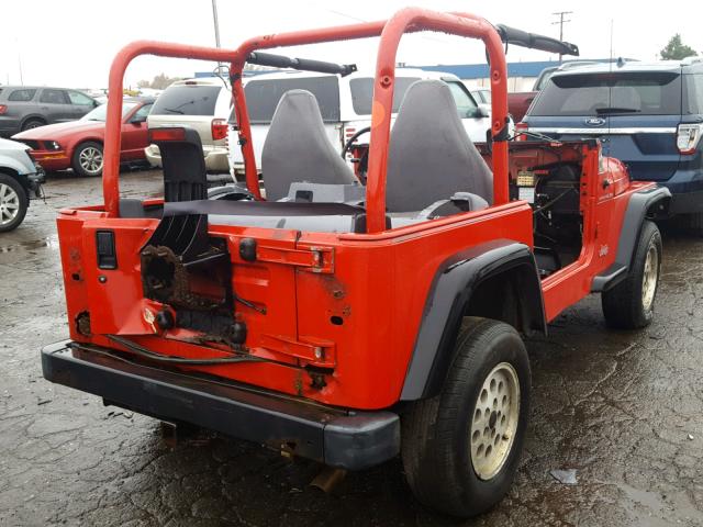 1J4FY29P7VP534832 - 1997 JEEP WRANGLER / RED photo 4