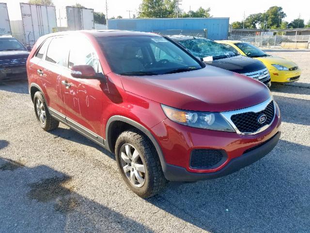 5XYKT3A14BG045464 - 2011 KIA SORENTO BA RED photo 1