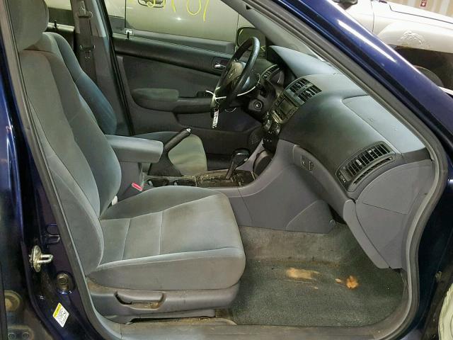 1HGCM56487A019684 - 2007 HONDA ACCORD LX BLUE photo 5