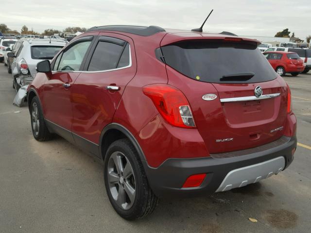 KL4CJFSB7EB531990 - 2014 BUICK ENCORE CON BURGUNDY photo 3