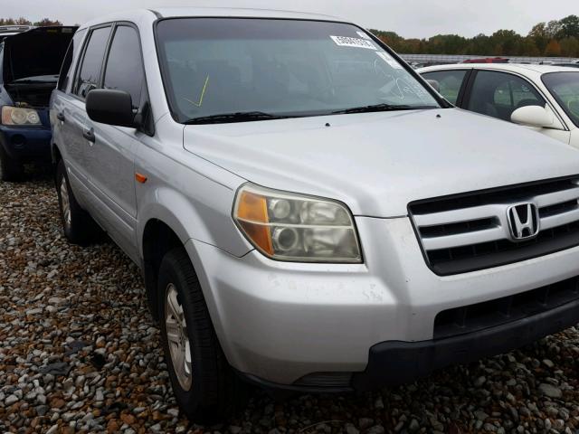 5FNYF28107B003342 - 2007 HONDA PILOT LX SILVER photo 9